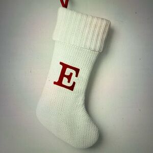 Wondershop Cream Knit Stocking with Red Detail